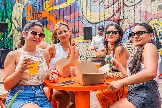 LauderAle Brewery event in Fort Lauderdale with guests enjoying craft beer and food trucks